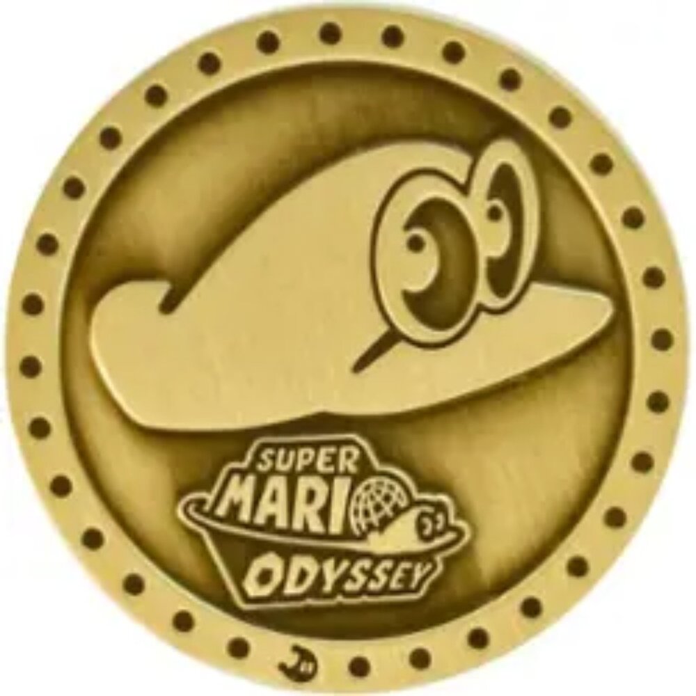 NIB 💰Nintendo💰 Super Mario Odyssey Cappy Collectible Coin - Gold